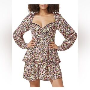 AFRM Multicolor Floral Long Sleeve Dress NWOT